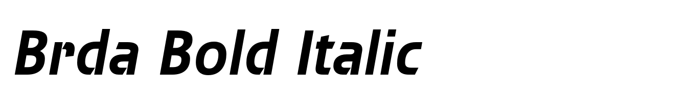 Brda Bold Italic